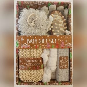 6-Piece Bath & Spa Holiday Gift Set - Pumice, Brush, Scrubbers, Glove, Headband